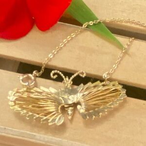 Vintage Gold Butterfly Pendant Chain Ankle Bracelet